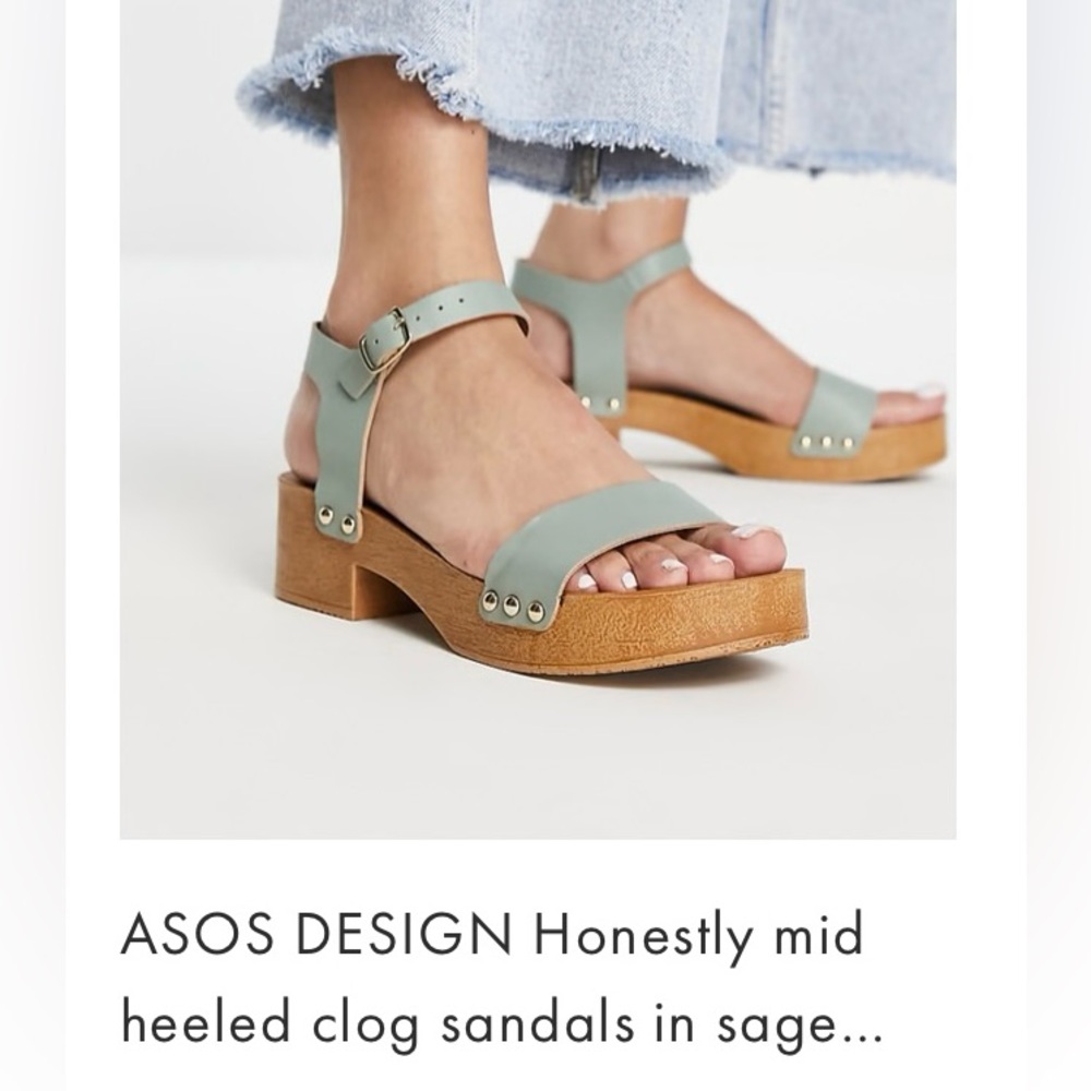 ASOS Sage Green Heeled Sandals
